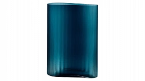 Ваза Nude Glass Туман 38 см, бирюзовая