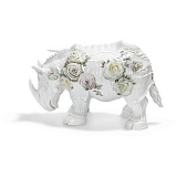 Фигурка Meissen 28см Носорог Антон в розах (И.Г.Киршнер, 1732 г.)(лим.вып.15 шт.,2019г.)