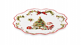 Набор тарелок закусочных Decor de table Рождественский винтаж 21 см, 6 шт