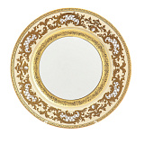 Блюдо круглое Falkenporzellan Alena 3D Creme Gold Constanza 32 см