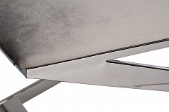 Банкетка велюровая светло-серая/хром GARDA DECOR
