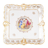 Блюдо на ножке Queen's Crown Мадонна перламутр 32x32