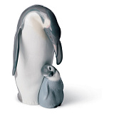 Фигурка Lladro Пингвин с пингвиненком 16х22 см, фарфор