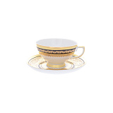 Чайный набор на 6 персон Falkenporzellan Diadem Black Creme Gold 220 мл