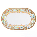 Блюдо овальное Falkenporzellan Vienna Seladon Gold 36 см