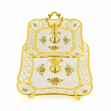 Менажница Fiori Gold 32*32*h35см