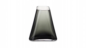 Ваза Nude Glass Инка 20 см, стекло хрустальное, дымчатая
