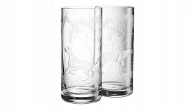 Набор стаканов для воды Decor de table Собаки 350 мл, 2 шт, хрусталь