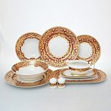 Столовый сервиз на 6 персон Natalia bordeaux gold