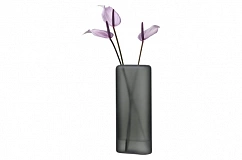 Ваза Nude Glass Слои 32,6 см, стекло хрустальное, серая