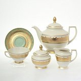 Чайный сервиз на 6 персон Agadir Seladon Gold