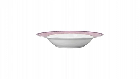 Тарелка суповая Rosenthal Сваровски 24 см, фарфор, розовая