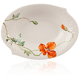 Блюдо для гарнира овальное Meissen 21,5 см Игра волн, рельеф, маки