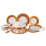 Столовый сервиз на 6 персон Constanza Imperial Salmon Gold