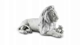 Фигурка Lladro Лев с львенком 44x21 см, фарфор
