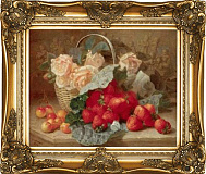 Картина "Розы и клубника" 41*51см + багет №14