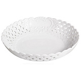 Блюдо ажурное  Meissen круглое 25см Новый марсель, белый рельеф