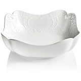 Блюдо квадратное Meissen 19 см Новый марсель, белый рельеф