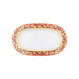 Блюдо овальное Falkenporzellan Tosca Bordeaux Gold 24 см