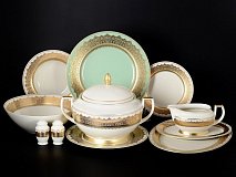Столовый сервиз на 6 персон Agadir Seladon Gold