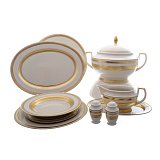 Столовый сервиз на 6 персон Constanza Cream Gold