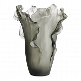 Ваза Decor de table Мак 30 см, хрусталь, серая, п/к