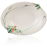 Блюдо овальное Meissen для гарнира 21,5 см Игра волн, рельеф, дикая флора