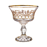 Конфетница на ножке TIMON Tiziano Golden/Palm 22*19,5 см
