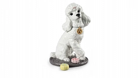 Фигурка Lladro Пудель 22x33 см, фарфор