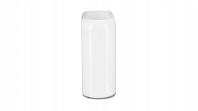 Ваза прямоугольная Nude Glass Слои 27,6 см, белая