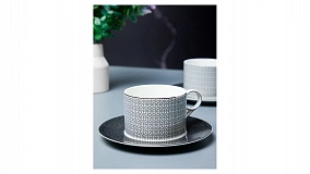 Набор чашек чайных с блюдцами Decor de table Вола 200 мл, 2 шт, фарфор, платина, п/к