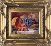 Картина "Рассыпанная малина" 20*25см + багет №43