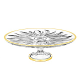 Тортница н/н 35,5см."BARBADOS FLAME Голд", FMF Bohemia