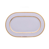 Блюдо круглое Falkenporzellan Constanza Diamond White Gold 36 см