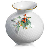 Ваза Meissen 9 см Игра волн, рельеф, лепной декор, с рельефным остролистом