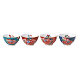Набор креманок для мороженого Wedgwood Пионы 12 см, 4 шт, фарфор, п/к