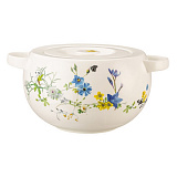 Блюдо для горячего с крышкой Rosenthal Альпийские цветы 3 л, фарфор костяной