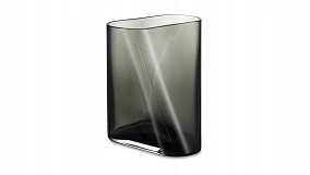 Ваза Nude Glass Инка 20 см, стекло хрустальное, дымчатая