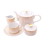Чайный сервиз на 6 персон Deluxe Shape - Rio White Gold