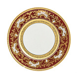 Набор тарелок на 6 персон Falkenporzellan Alena 3D Bordeaux Gold Constanza 28,5см
